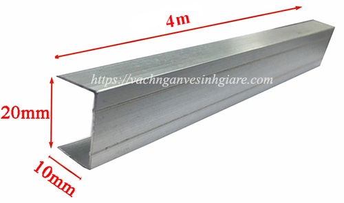 kích thước phụ kiện nhôm u bọc