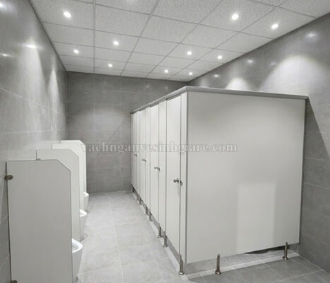 Quy trình thi công vách ngăn vệ sinh compact cdf nhanh 100m2/ngày